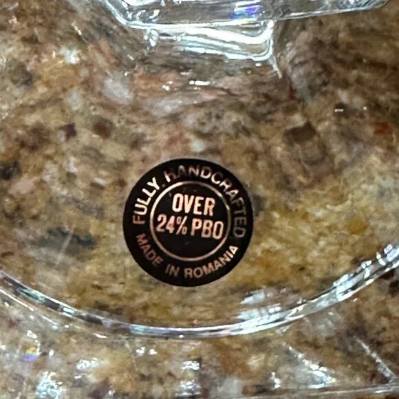 Crystal Candlesticks Made in Romania 7" Handcrafted Over 24% PBO - Picture 8 of 8